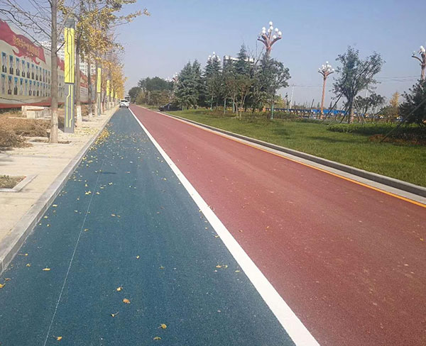 彩色沥青道路施工